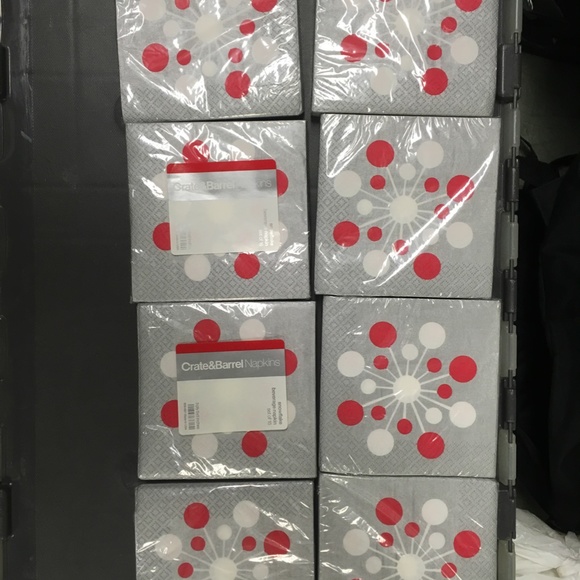 set/8 packages of Festive Snowflake Party Beverage Napkins-16ct per pkg, 128 ttl - Picture 2 of 6